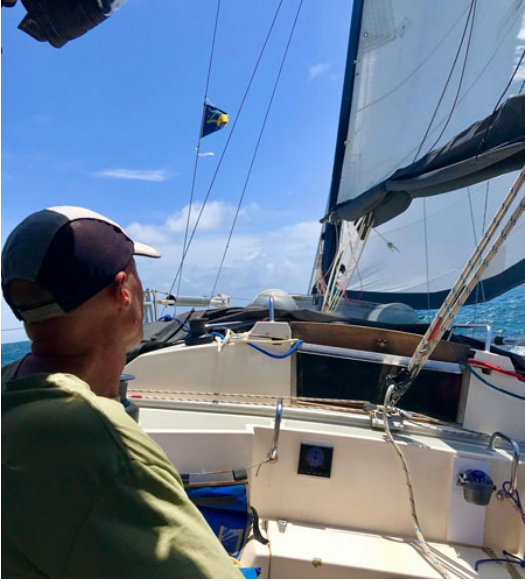 Ocean Strider, electric power back up sailing boat 