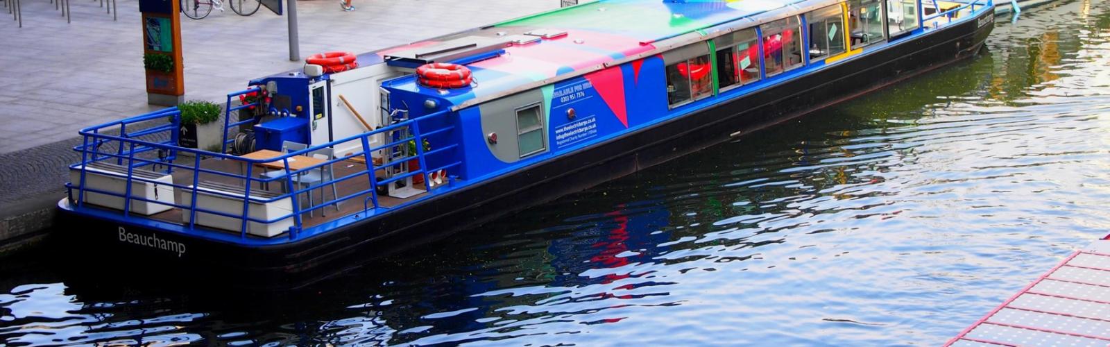 The Electric Barge installed the Lynch Electric Motor in their charity boat