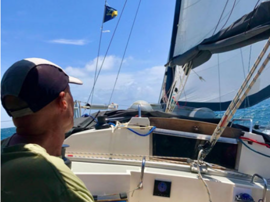 Ocean Strider, electric power back up sailing boat 